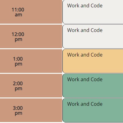 A picture of the Work Day Scheduler app.